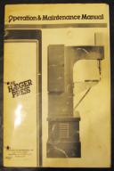 Haeger-Haeger 618 Press, Operations and Maintenance Manual-#618-618-05